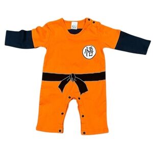 Dragon Ball Z Baby Romper Inspired Costume Orange & Black Size 6 to 9 Months